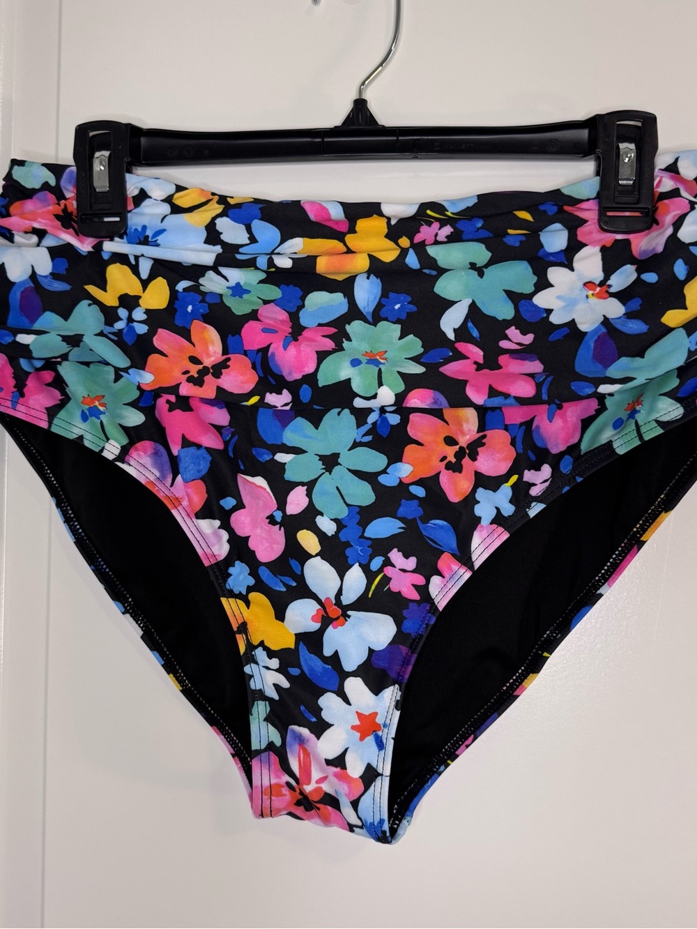 NWOT Tempt Me Floral Bikini Bottoms, Woman's High Waisted Full Size XL